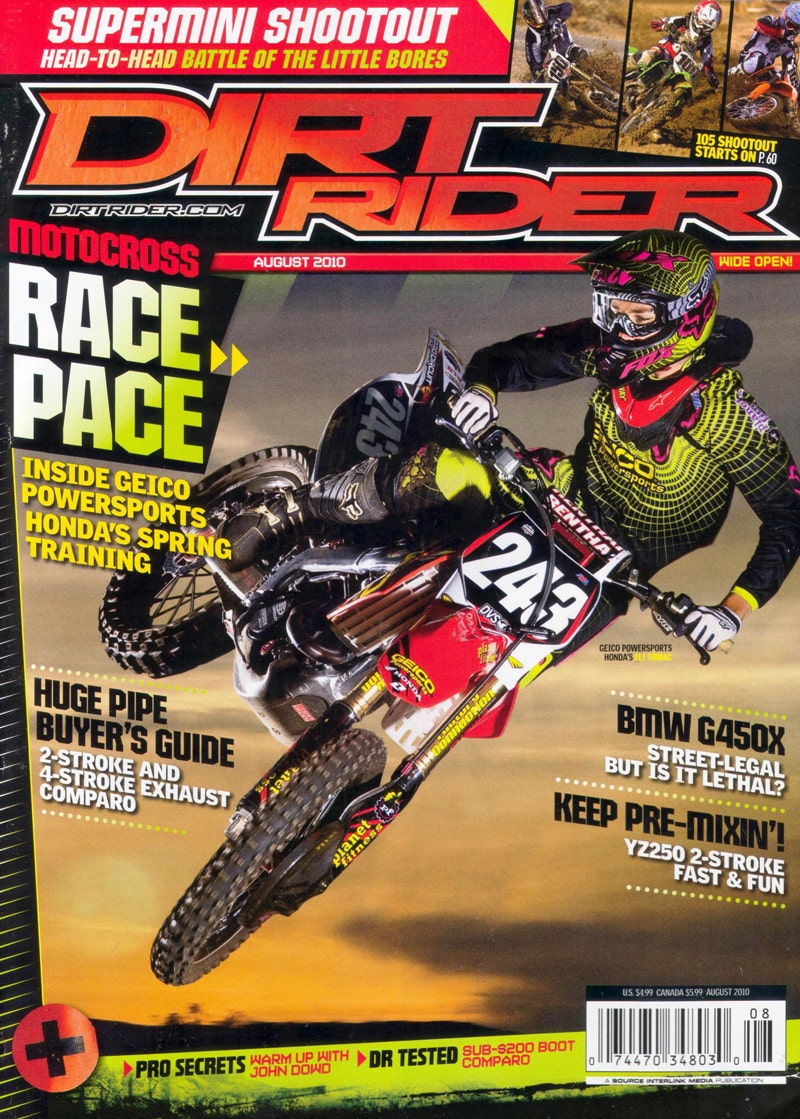 DIRT RIDER - AUGUST 2010