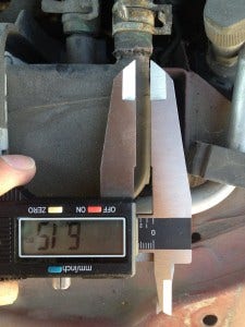 Radiator end-tank measurements