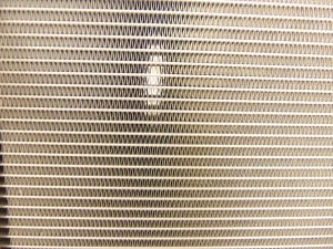 Stock E90 Radiator core close-up 