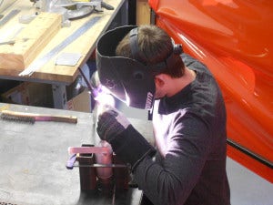 Steve handling the TIG work