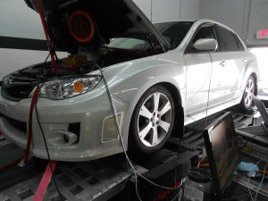 WRX test vehicle on the Dynojet