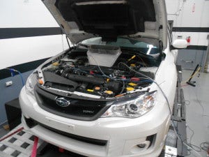 Mishimoto intercooler installed with sensors 