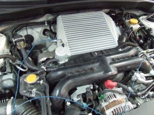 Mishimoto intercooler installed with sensors