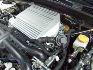 Mishimoto intercooler installed with sensors