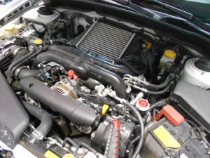 Test vehicle stock engine bay 