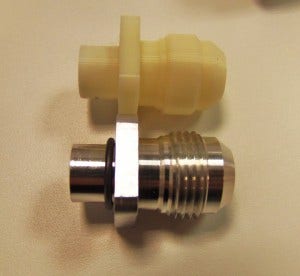 Oil line adapter prototypes