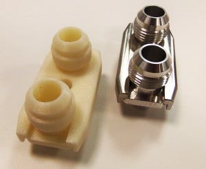 Oil line adapter prototypes