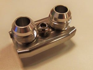 Oil line adapter final prototype