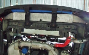 Mishimoto prototype intercooler fitment on GR STI