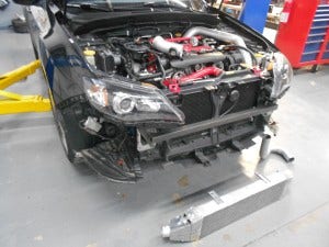 Mishimoto bumper beam fabrication and prototype cooler