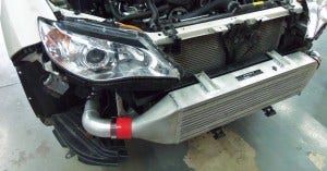 Mishimoto prototype intercooler installed on GR WRX