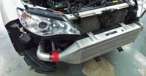 Mishimoto prototype intercooler installed on GR WRX 