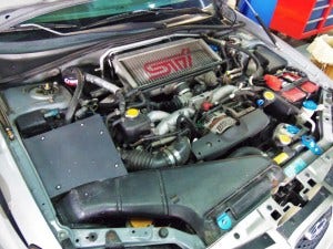 Hawkeye test vehicle engine bay