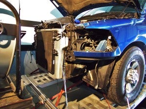 6.7L Cummins test truck on dyno