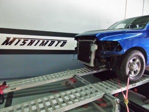 6.7L Cummins test truck on dyno