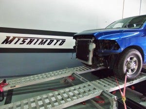 6.7L Cummins test truck on dyno 