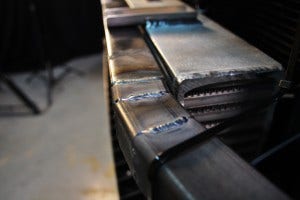 Intercooler crash beam fabrication