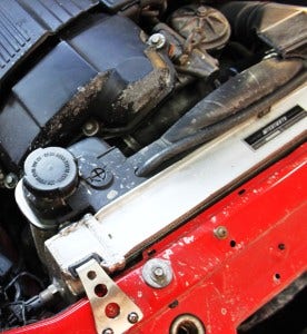 E36 factory expansion tank installed