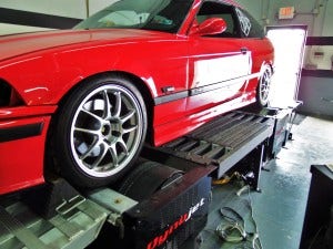 E36 M3 on dyno 