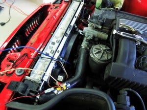 Fan shroud prototype installed