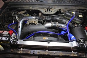 Mishimoto Powerstroke intake elbow prototype test fit