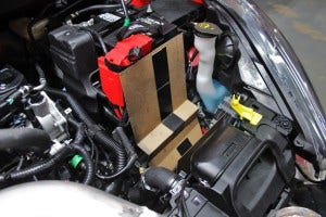 Ford Fiesta ST intake airbox cardboard template 