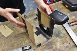 Ford Fiesta ST intake airbox cardboard template