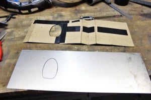 Ford Fiesta ST intake airbox cardboard template 