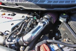 Mishimoto Civic Si intake kit installed 