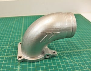 Mishimoto 6.0L Powerstroke intake elbow prototype 1