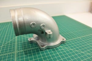 Mishimoto 6.0L Powerstroke intake elbow prototype 1