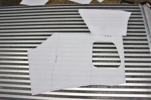Nissan 350Z intake airbox design, paper templates