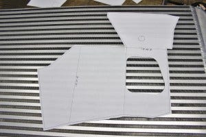 Nissan 350Z intake airbox design, paper templates 