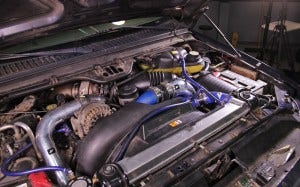 Mishimoto 6.0 intake elbow installed