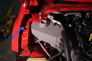 3D printed Fiesta expansion tank installed on the ST