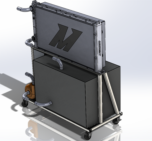 Waterjet cooler 3D model 