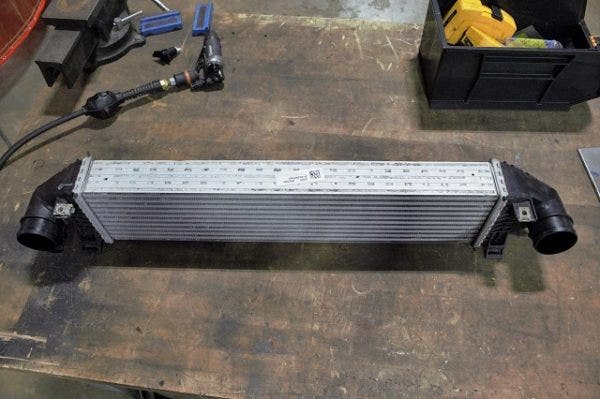 Our Ford Focus ST intercooler on our surgical table