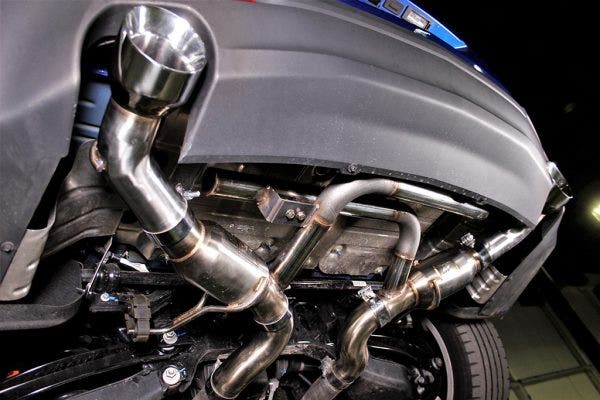 Undershot of our prototype exhaust