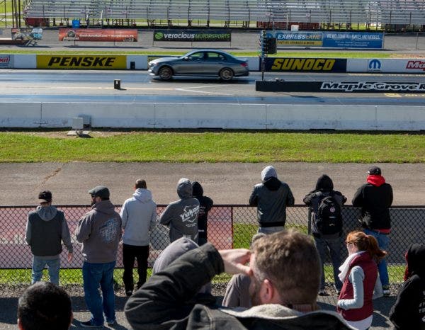 This is what the above and definitely hypothetical situation would look like from the start line. The AMG scrambling away to catch the Rav4 that's nowhere in sight. It might have been close, but the Toyota still pulled through. Hypothetically of course.